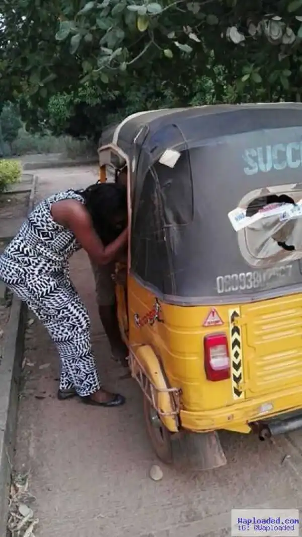 See Photos : Woman Delivers Baby Boy In Tricycle ( keke Mawa )